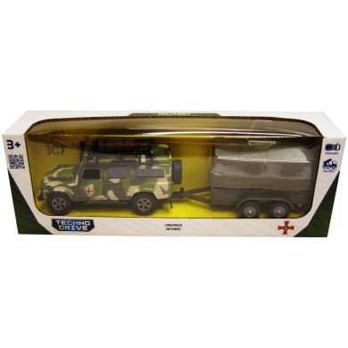 Игровой набор LAND ROVER DEFENDER МИЛИТАРИ (с прицепом) TechnoDrive 520027.270