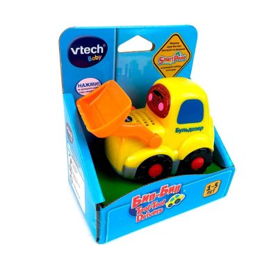 Развивающая игрушка Vtech Бип-Бип Toot-Toot Drivers Бульдозер звуковой на русском 80-151826, Жёлтый