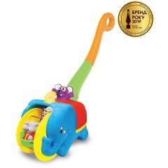 Каталка Kiddieland Слон-циркач озвучена на русском 049759, Разноцветный