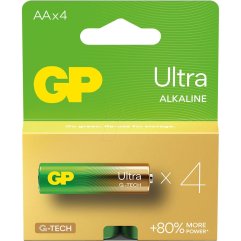 Батарейка GP Ultra Alkaline 1,5V (LR6) лужна 15AU21-SB4 блістер 4 шт в упаковці 4891199217357