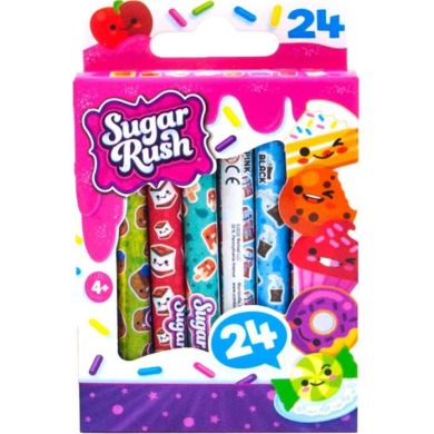 Набір ароматних воскових олівців Scentos Sugar Rush Феєрія кольорів 24 штук 30008