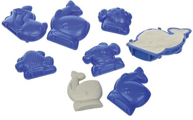 Песок для творчества Paulinda Sandy clay Морская жизнь - животные 300г 5 ед PL-140017