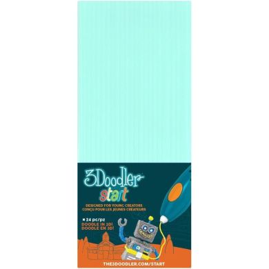 Набор стрижнів для 3D-ручки 3Doodler Start м&rsquo;ятний 24 шт 3DS-ECO02-MINT-24