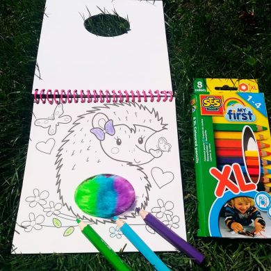 Книжка-розмальовка ПУХНАСТИКИ (15 аркушів для розфарбовування, 40 стикерів із блискітками) Ses Creative 0112S