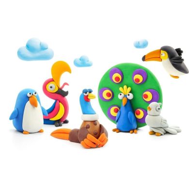 Меганабір пластиліну, що самостійно твердіє, ЛІПАКА ПТАХИ 15013-UA01