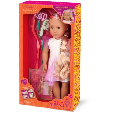 Лялька Our Generation Тессі зі зростаючим різнокольоровим волоссям 46 см BD31564Z