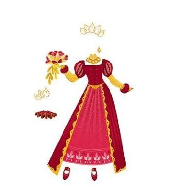 Блокнот модные наряды Janod Принцессы J07832
