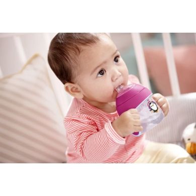 Чашка-непроливайка Philips Avent с носиком 200 мл 6 мес+ розовая SCF746/03, Розовый