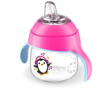 Чашка-непроливайка Philips Avent с носиком 200 мл 6 мес+ розовая SCF746/03, Розовый