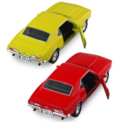 Автомодель CHEVROLET CAMARO Z28 1968 (червоний, жовтий) 250384W
