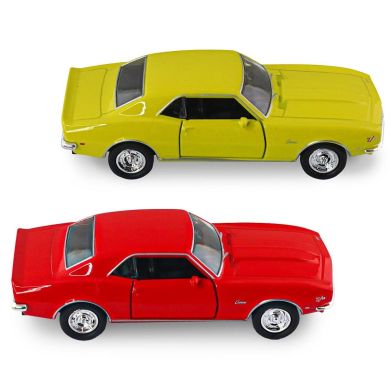 Автомодель CHEVROLET CAMARO Z28 1968 (червоний, жовтий) 250384W