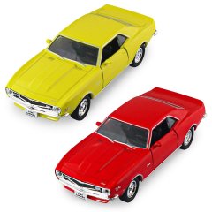 Автомодель CHEVROLET CAMARO Z28 1968 (червоний, жовтий) 250384W