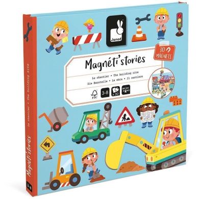 Магнітні історії Janod Будівельний майданчик 30 елементів J05454