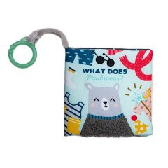 Розвивальна книжка для коляски Taf Toys Що одягне ведмедик Пол 12605, Блакитний