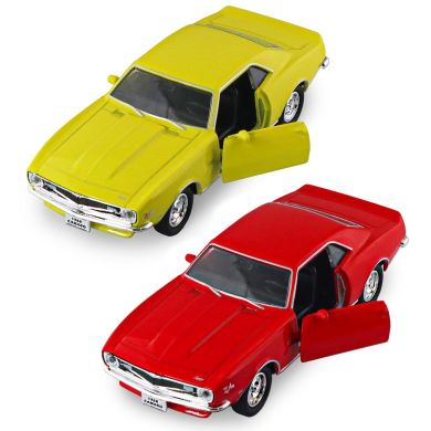 Автомодель CHEVROLET CAMARO Z28 1968 (червоний, жовтий) 250384W