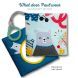 Развивающая книжка для коляски Taf Toys Что наденет мишка Пол 12605, Голубой