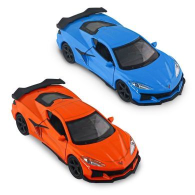 Автомодель CHEVROLET CORVETTE Z06 2023 (оранжевый, светло-голубой) 250383W
