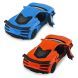 Автомодель CHEVROLET CORVETTE Z06 2023 (оранжевый, светло-голубой) 250383W