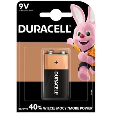 Батарейка алкалiнова DURACELL Basic 9V 6LR61 1 шт 5000394077225