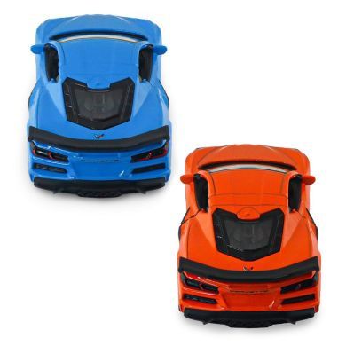 Автомодель CHEVROLET CORVETTE Z06 2023 (оранжевый, светло-голубой) 250383W