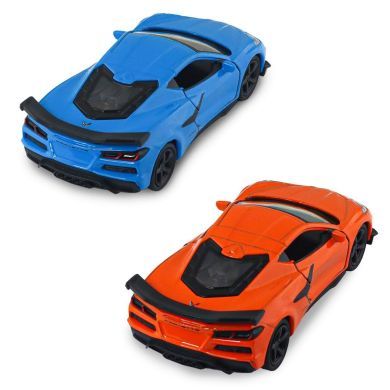 Автомодель CHEVROLET CORVETTE Z06 2023 (оранжевый, светло-голубой) 250383W
