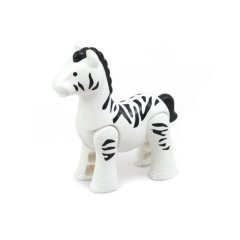Игрушка серии «Дикие животные» Kiddieland - preschool Зебра звук трещотки 57059, Разноцветный