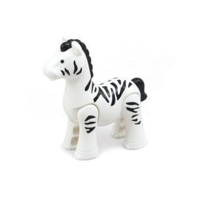 Игрушка серии «Дикие животные» Kiddieland - preschool Зебра звук трещотки 57059, Разноцветный