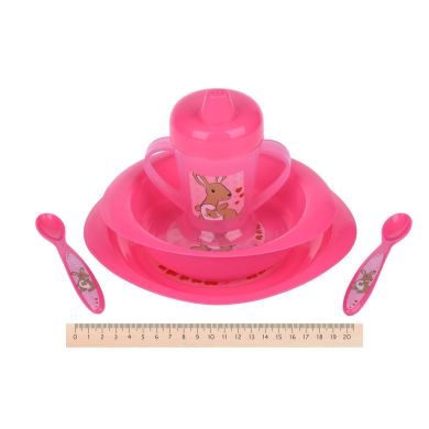 Набор для кормления Nuvita 12м+ розовый 3 предмета NV1495Pink, Розовый