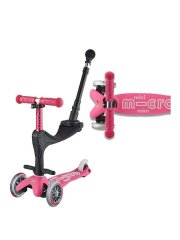 Самокат трехколесный Micro Mini Deluxe Plus с сиденьем, розовый Micro MMD079