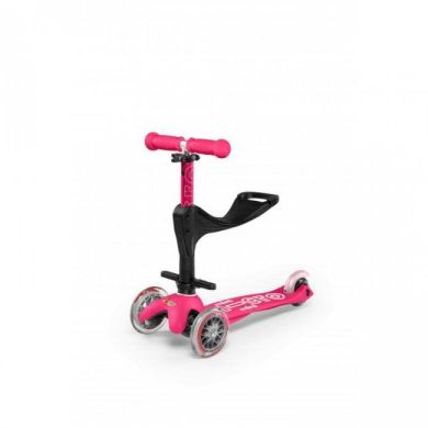 Самокат трехколесный Micro Mini Deluxe Plus с сиденьем, розовый Micro MMD079