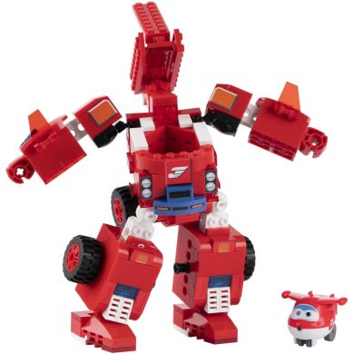 Конструктор-трансформер Super Wings Small Blocks 2-in-1 Buildable Transforming Vehicle Jett, Джетт EU385005