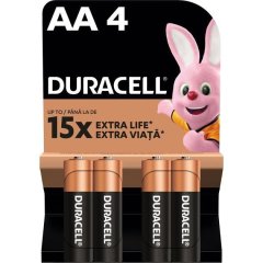 Батарейки алкаліновi DURACELL Basic AA 1.5V LR6 4 шт 5000394076952