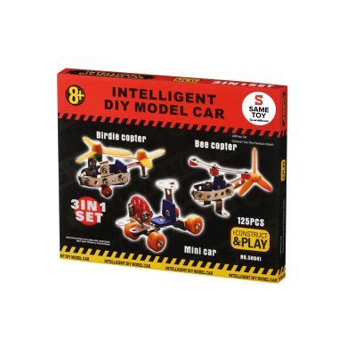 Конструктор металевий Same Toy Inteligent DIY Model Car, 3 в 1, 125 елементів 58041Ut
