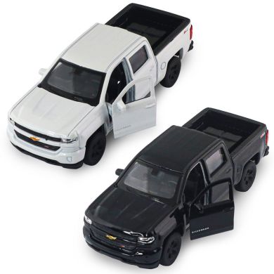 Автомодель CHEVROLET SILVERADO 2017 (перламутрово-білий, чорний) 250381W