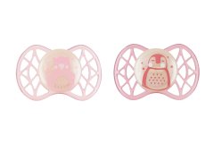 Пустушка Nuvita Air55 Explorer ортодонтична 0m+, світиться у темряві ведмідь, пінгвін NV7066GF, Рожевий