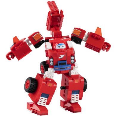Конструктор-трансформер Super Wings Small Blocks 2-in-1 Buildable Transforming Vehicle Jett, Джетт EU385005