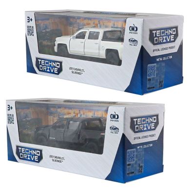 Автомодель CHEVROLET SILVERADO 2017 (перламутрово-білий, чорний) 250381W