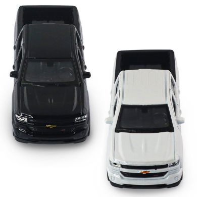 Автомодель CHEVROLET SILVERADO 2017 (перламутрово-белый, черный) 250381W