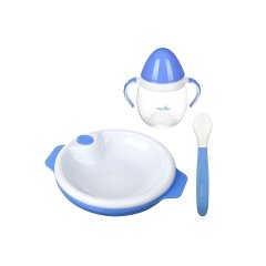 Набір для годування Nuvita 6м + блакитний 3 предмета NV1491Blue, Блакитний