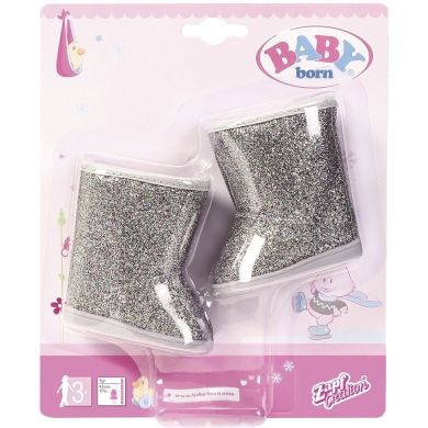 Обувь для куклы BABY BORN серебристые сапожки Baby Born 831786