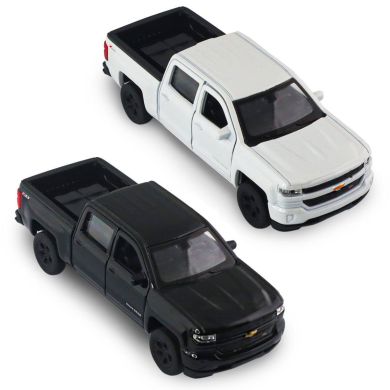 Автомодель CHEVROLET SILVERADO 2017 (перламутрово-білий, чорний) 250381W