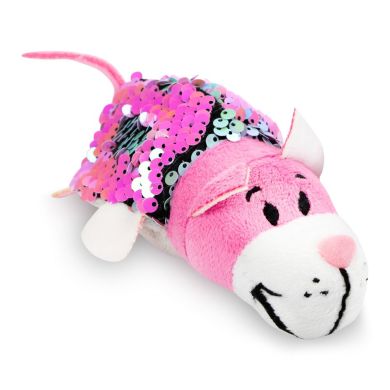 Мягкая игрушка Zooprяtki Кот-мышка 2 в 1 с паетками 12 см 552IT-ZPR