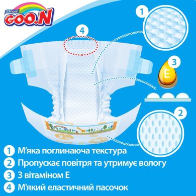 Подгузники Goo.N ХL для детей 12-20 кг унисекс 42 шт 853624/853945/843132 4902011856248, 42