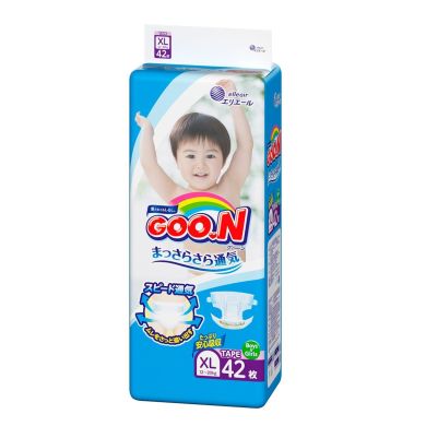 Подгузники Goo.N ХL для детей 12-20 кг унисекс 42 шт 853624/853945/843132 4902011856248, 42