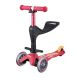 Самокат 3-колесный Mini Micro deluxe plus ruby ​​red с сиденьем MMD056