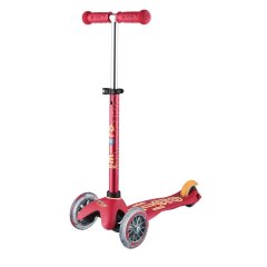 Самокат 3-колесный Mini Micro deluxe plus ruby ​​red с сиденьем MMD056
