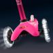 Самокат Micro серії Mini Deluxe LED Рожевий (до 50 кг, триколісний, світло) Micro MMD075