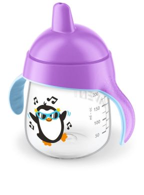 Чашка-непроливайка Philips Avent с носиком 260 мл фиолетовая SCF753/06, Фиолетовый