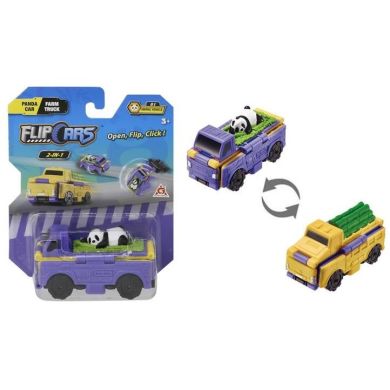 Машинка-трансформер Flip Cars 2в1 Автомобиль для панды и грузовик EU463875-37