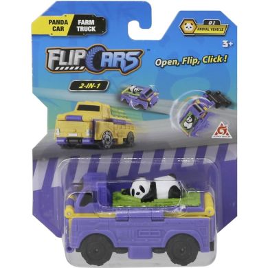 Машинка-трансформер Flip Cars 2в1 Автомобиль для панды и грузовик EU463875-37